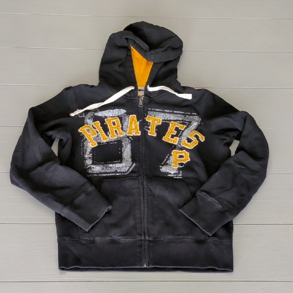 GIII For Her Pittsburgh Pirates Womens Black/Yellow/White Hooded Sweatshirt M